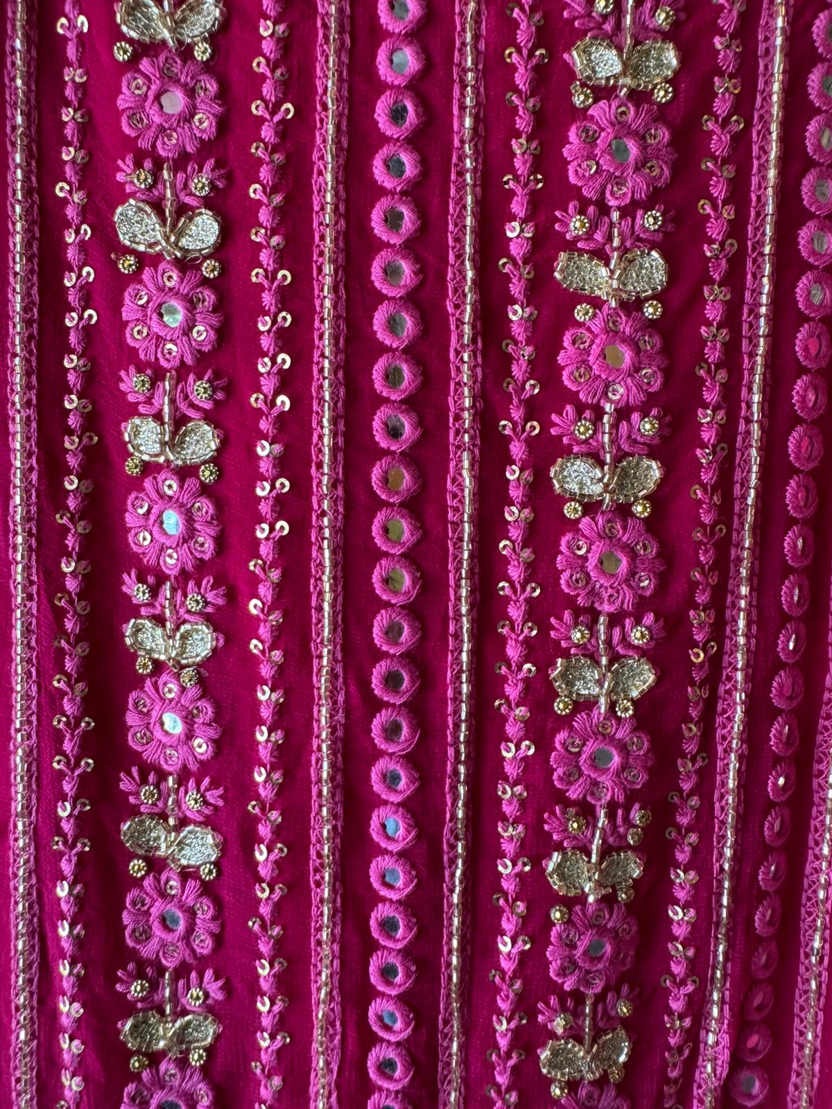 Pure Georgette Lakhnavi shirt Unstitched