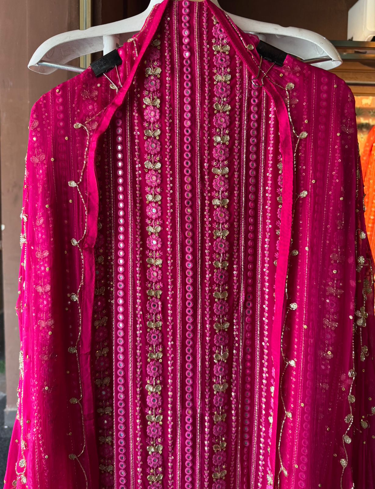 Pure Georgette Lakhnavi shirt Unstitched