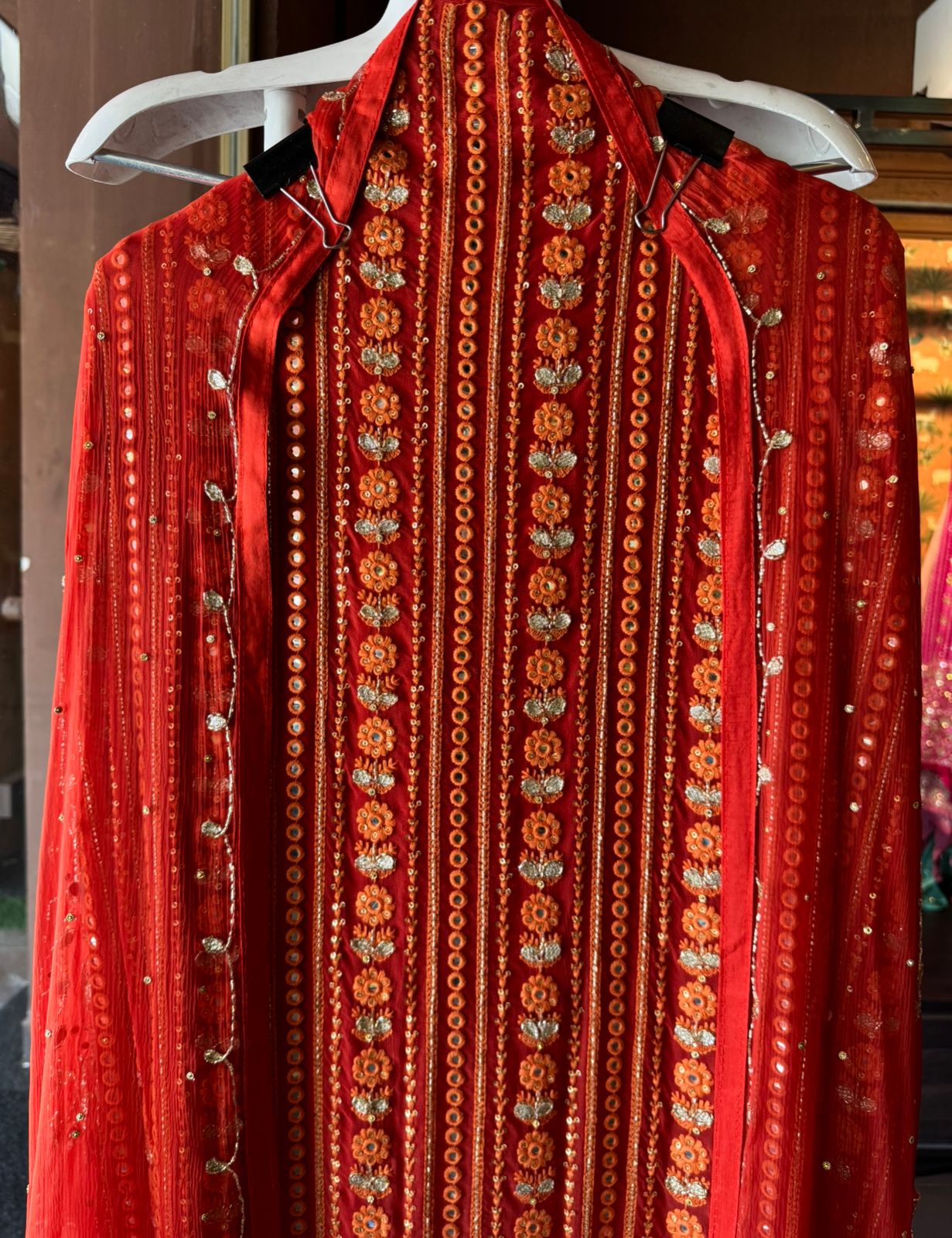 Pure Georgette Lakhnavi shirt Unstitched