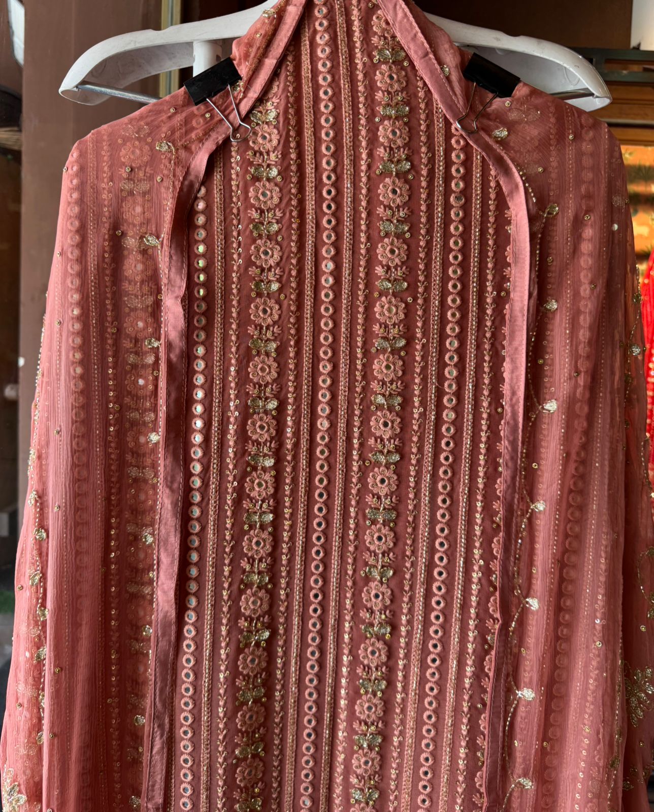 Pure Georgette Lakhnavi shirt Unstitched