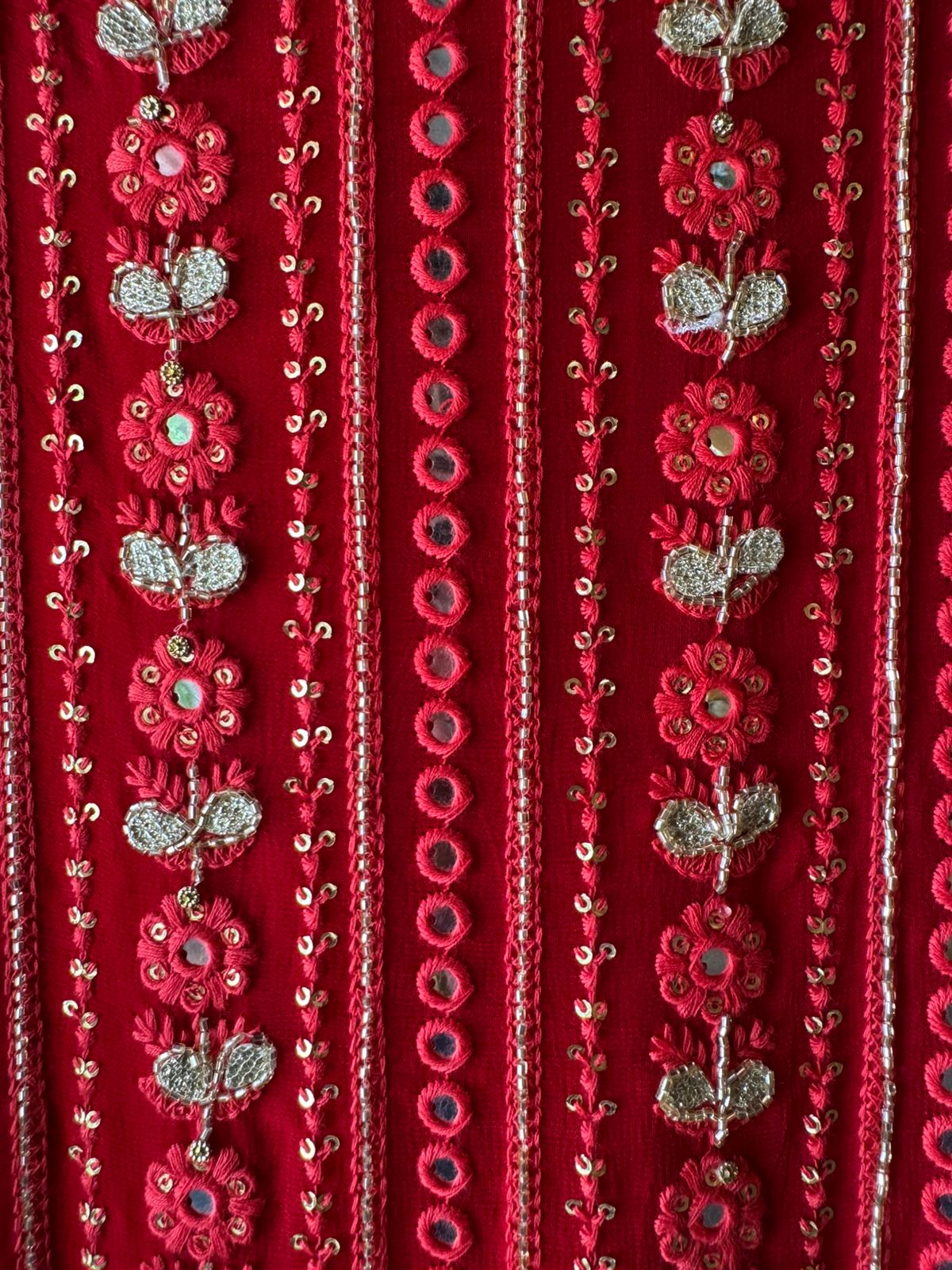 Pure Georgette Lakhnavi shirt Unstitched