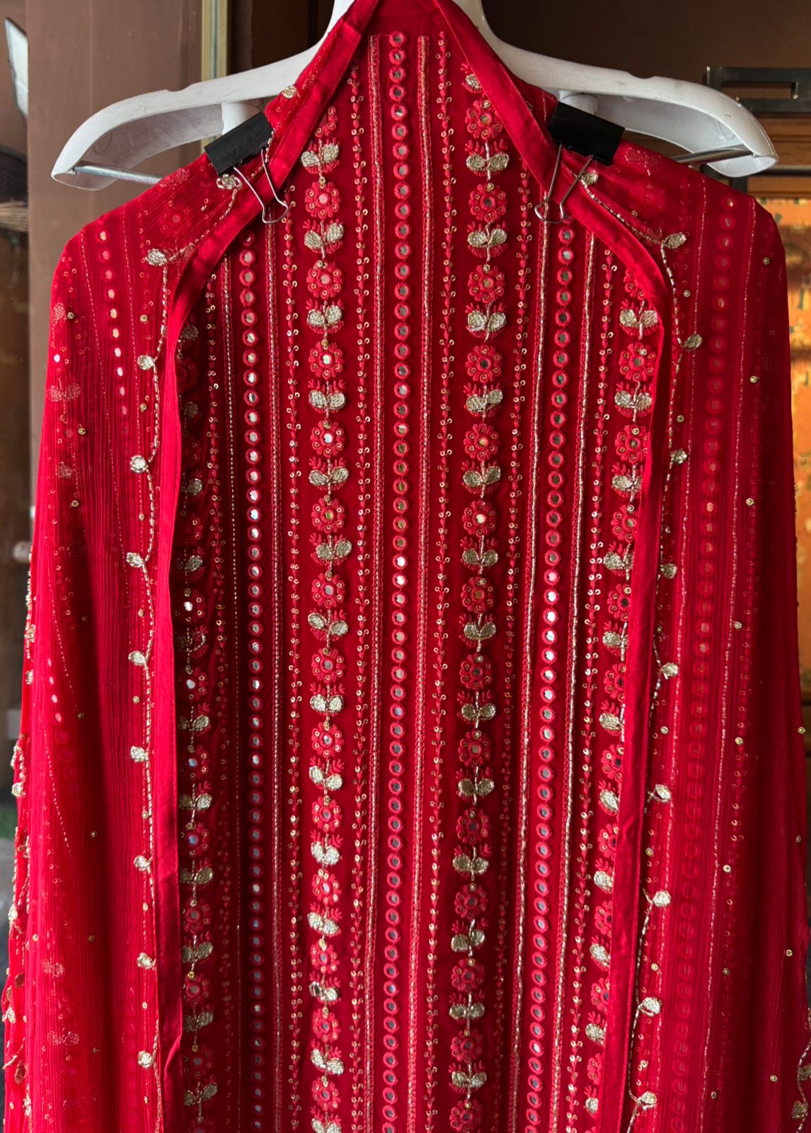 Pure Georgette Lakhnavi shirt Unstitched