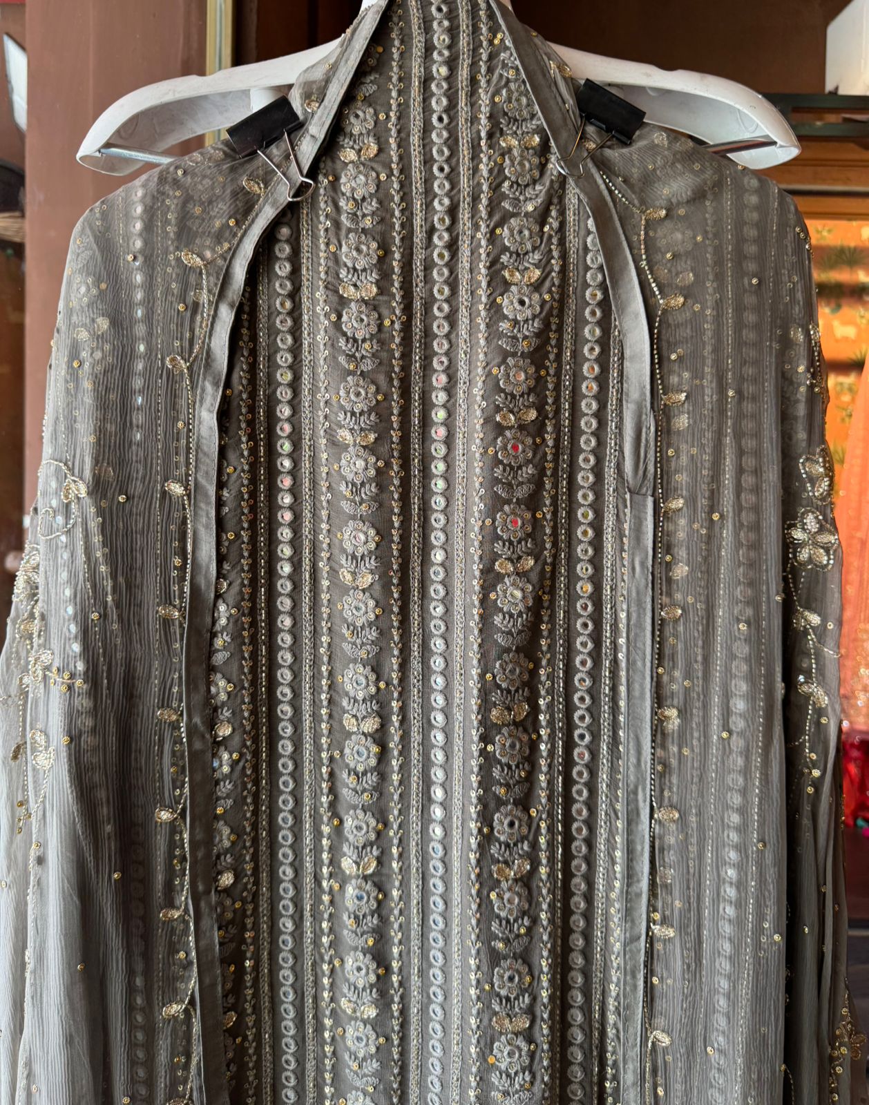 Pure Georgette Lakhnavi shirt Unstitched