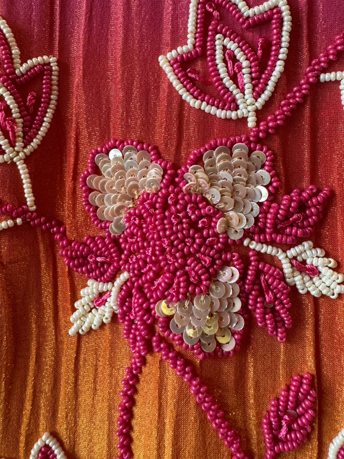 Crushed stretchable Tissue fabric Unstitched