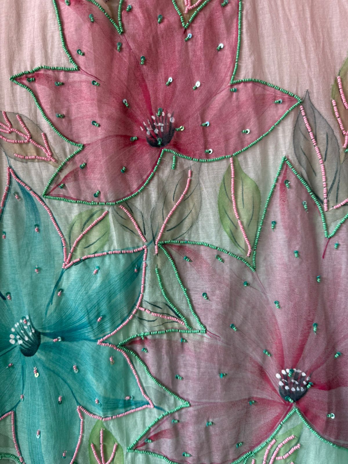 Ombré shaded Mul cotton Unstitfhed shirt