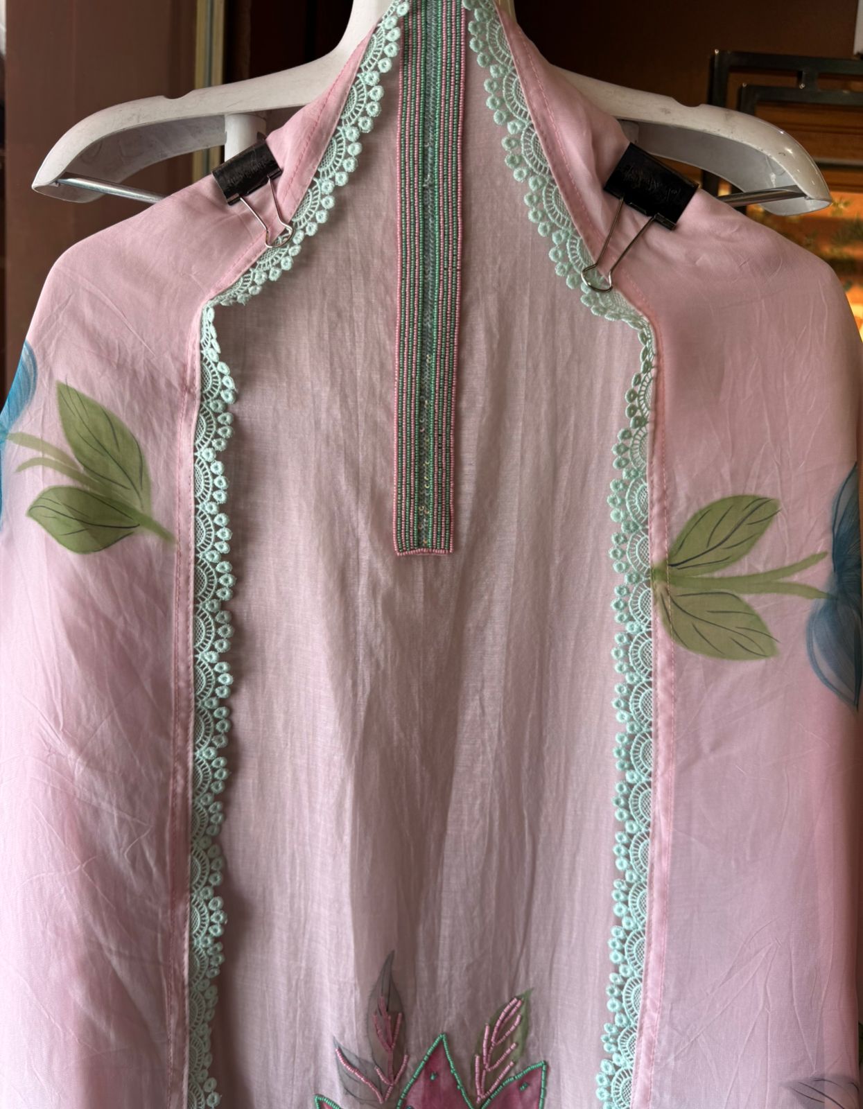 Ombré shaded Mul cotton Unstitfhed shirt