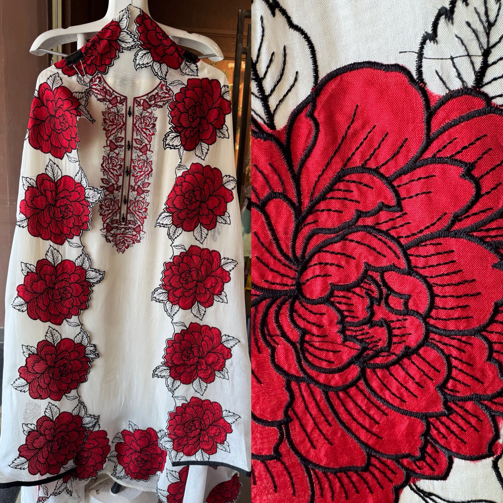 Soft organza Unstitched Suit