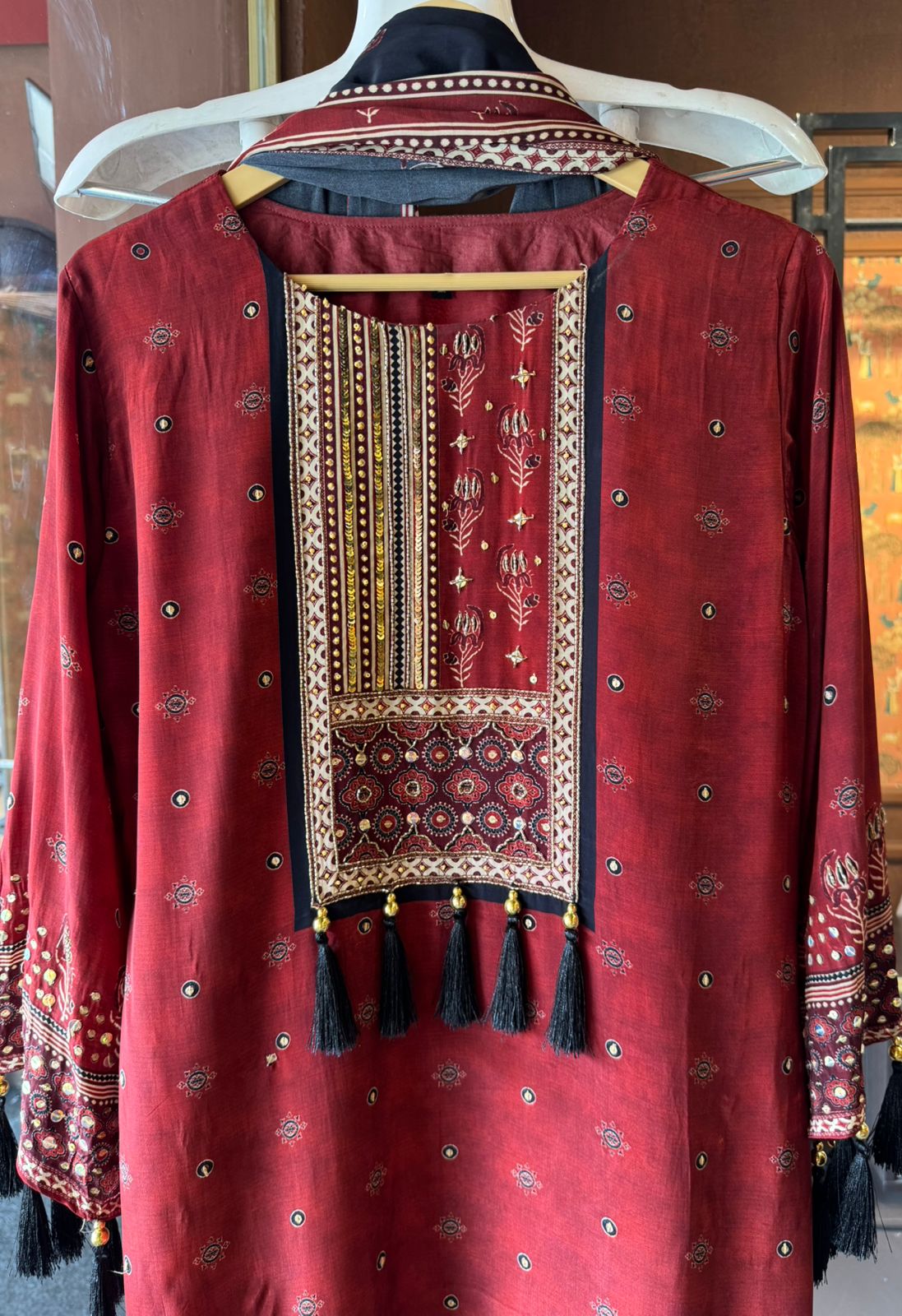 Pure digital printed Crepe Stitched suit