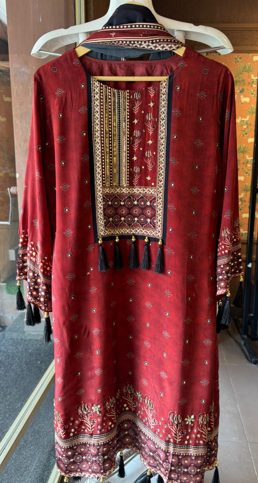 Pure digital printed Crepe Stitched suit