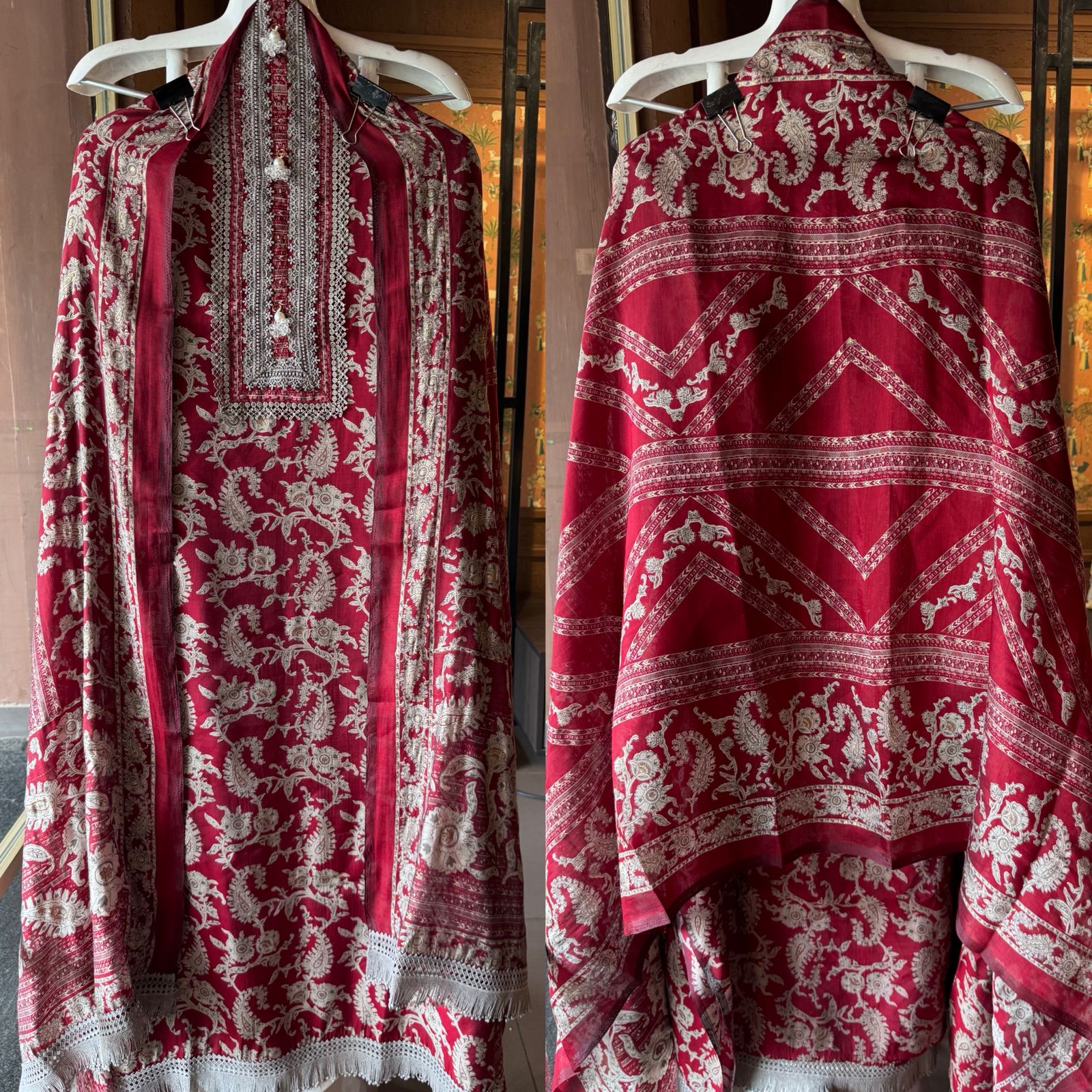 Mul Mul cotton Muslin Unstitched Suit