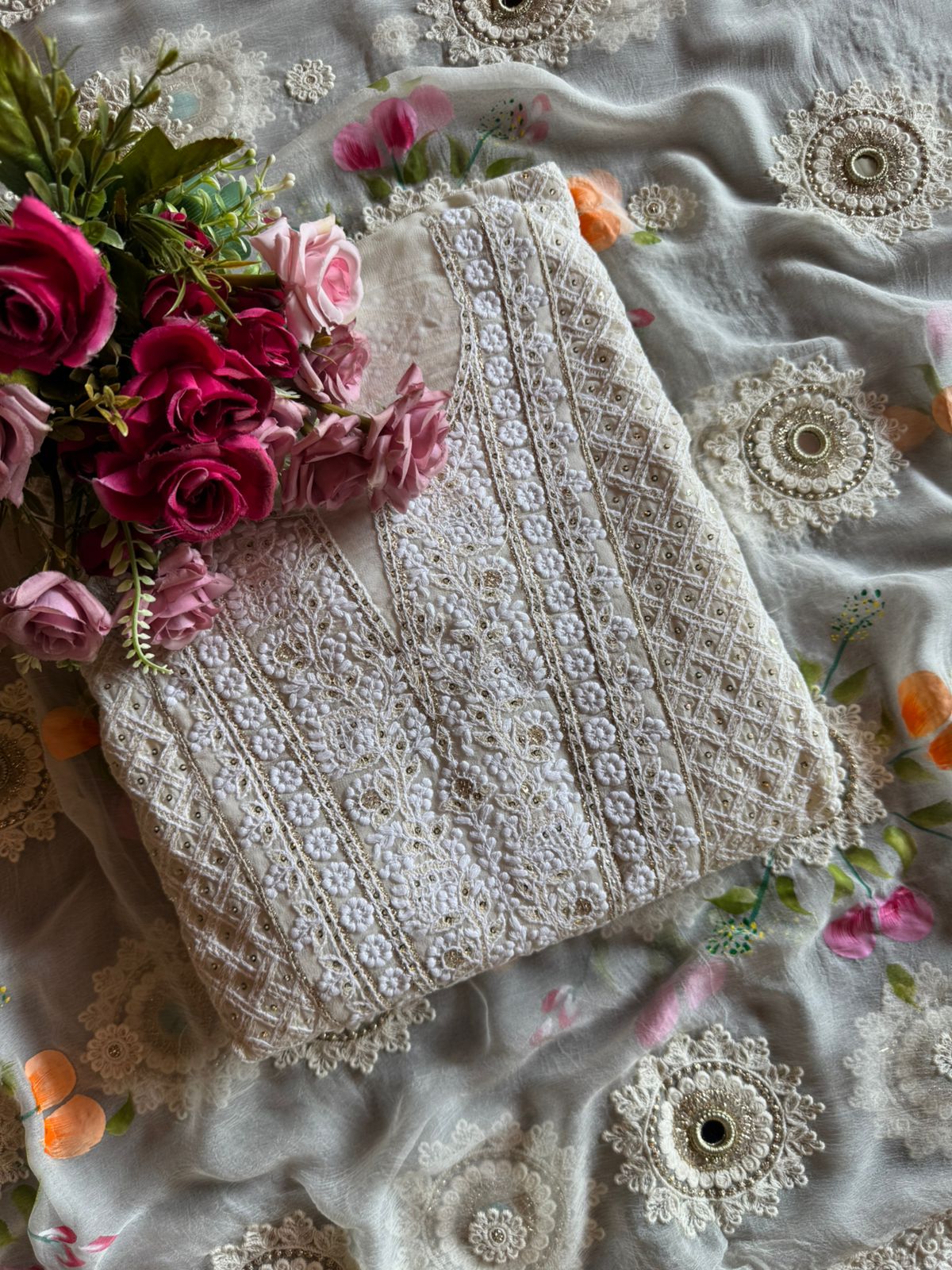 Pure Georgette Unstitched shirt