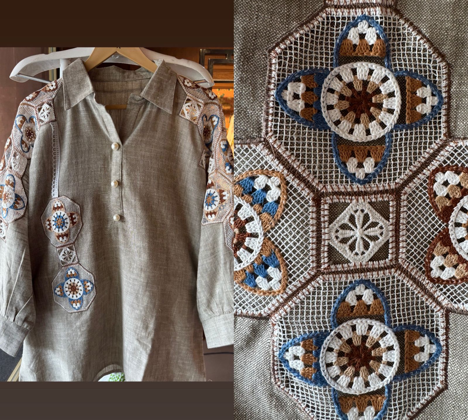 Pure handloom cotton Stitched coord set