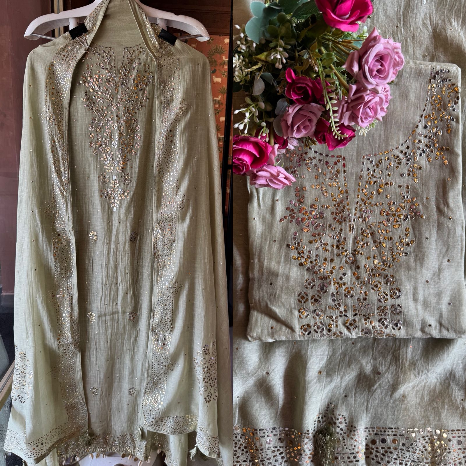 Pure Mul Cotton Unstitched Kurta