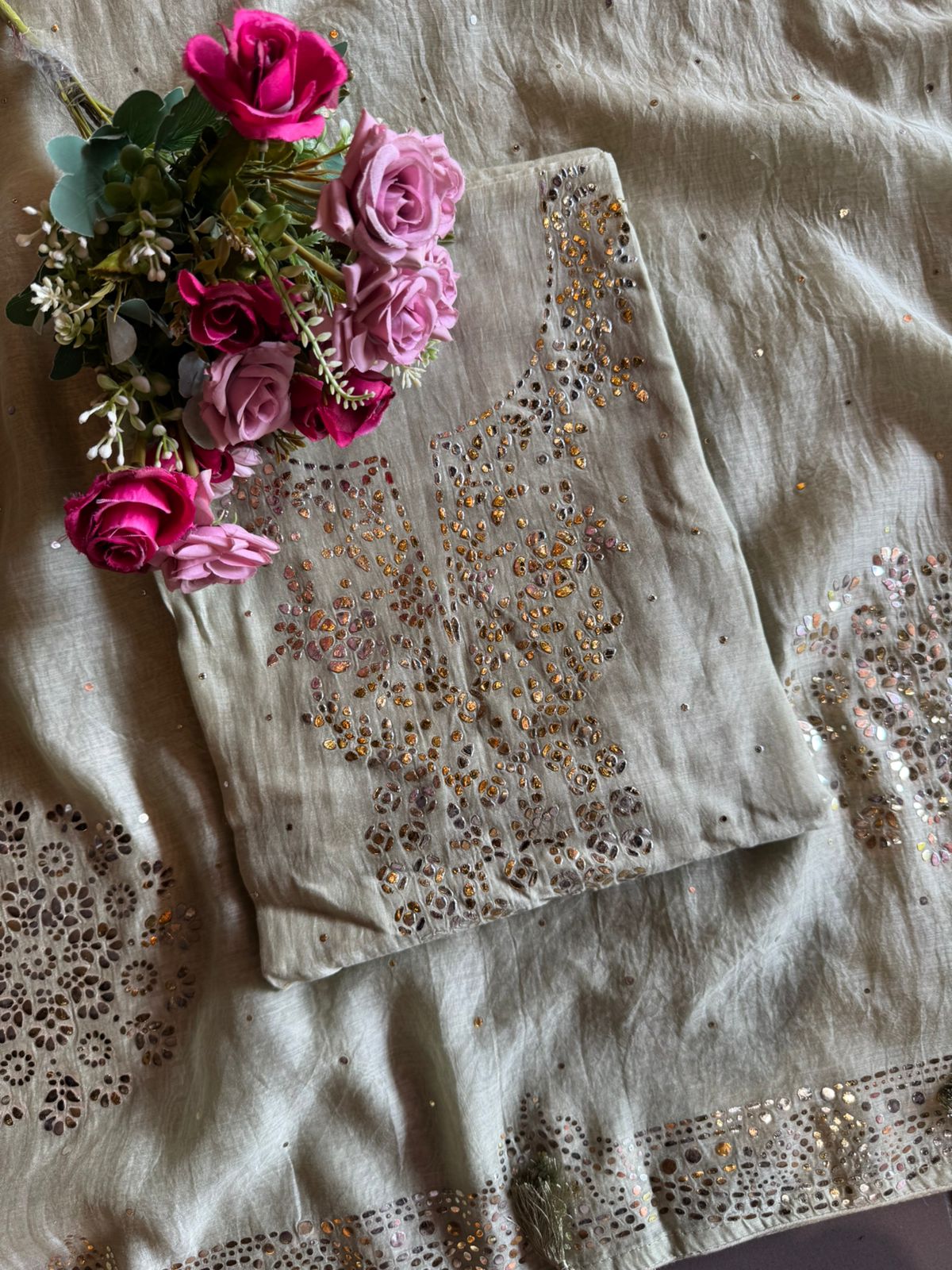 Pure Mul Cotton Unstitched Kurta