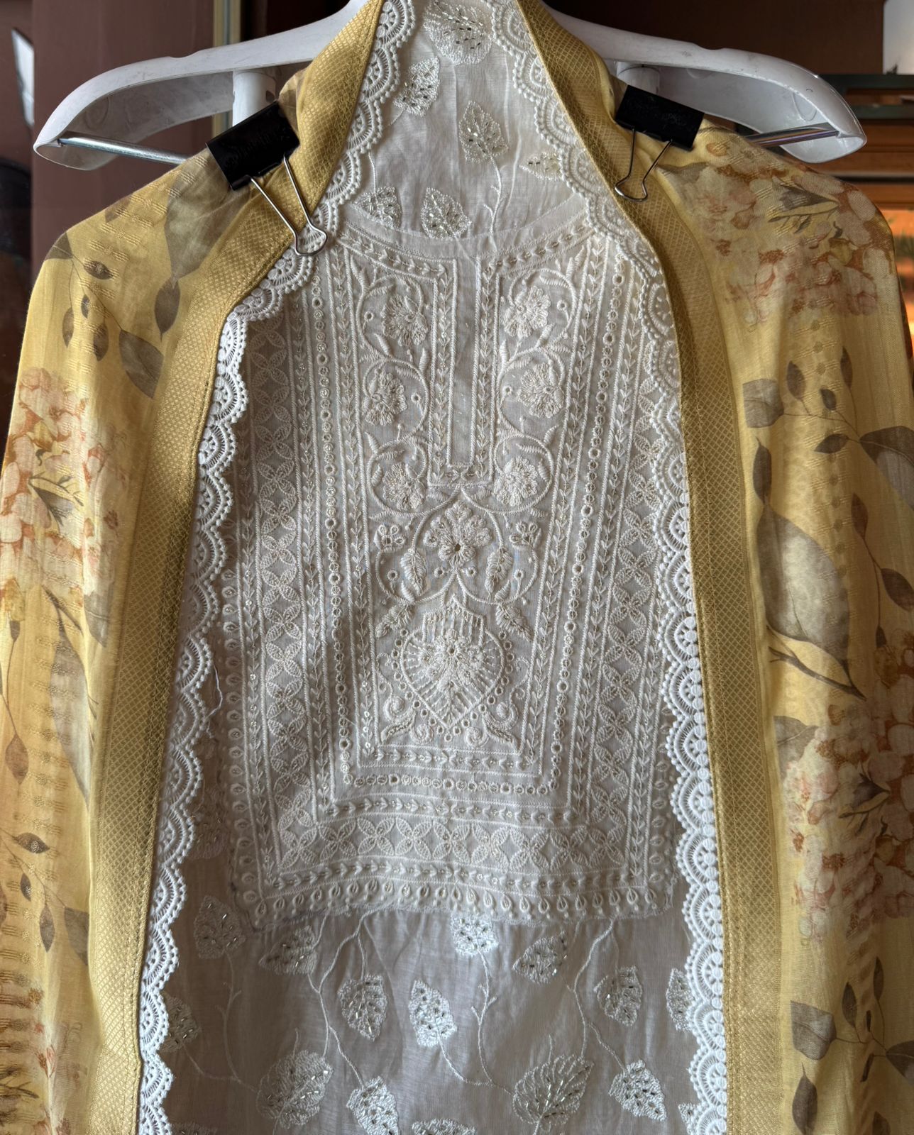 Mul Mul cotton embroidered Kurta
