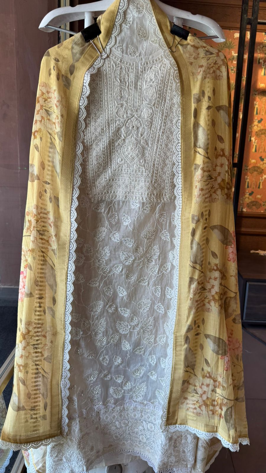 Mul Mul cotton embroidered Kurta