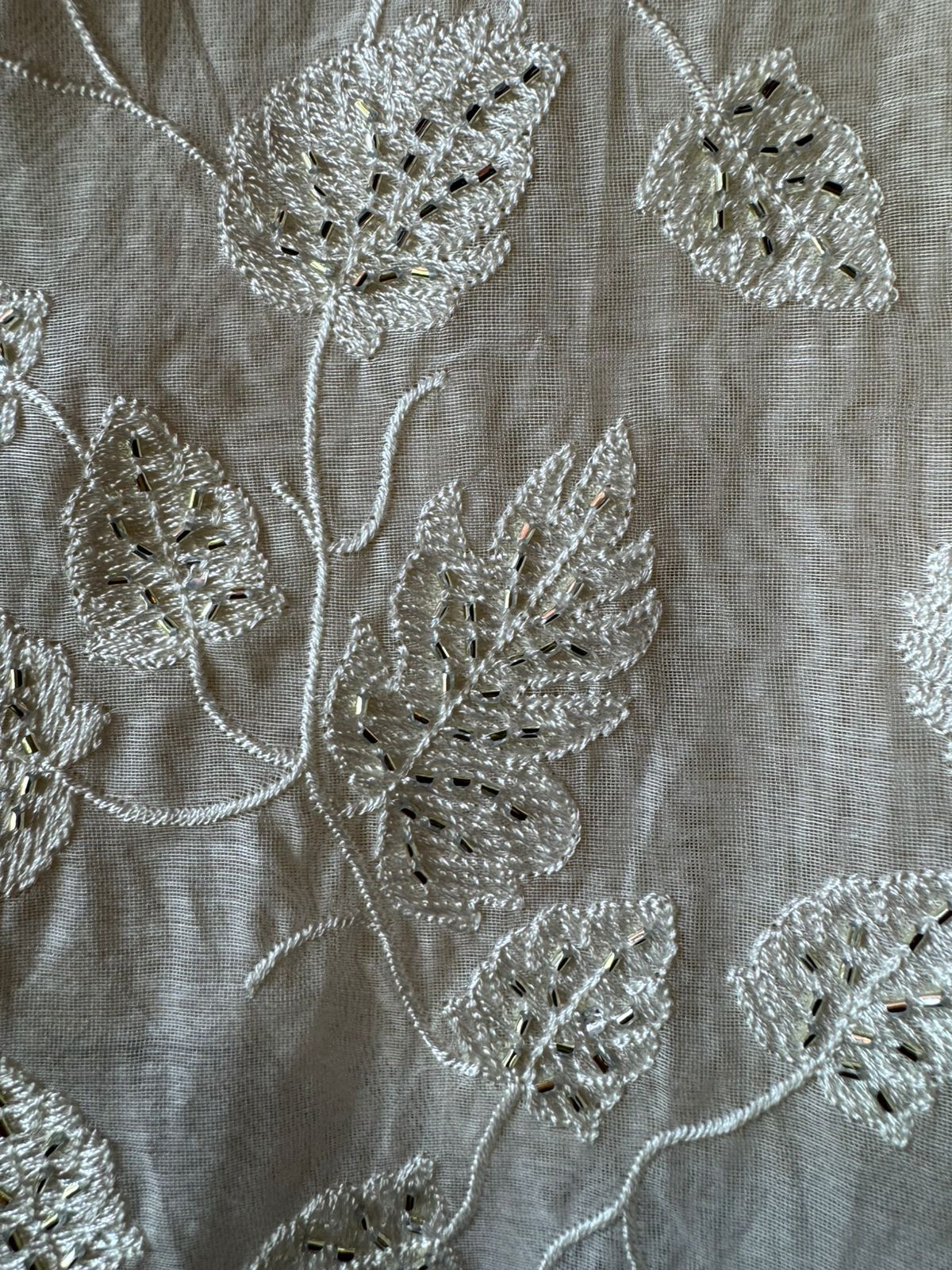 Mul Mul cotton embroidered Kurta