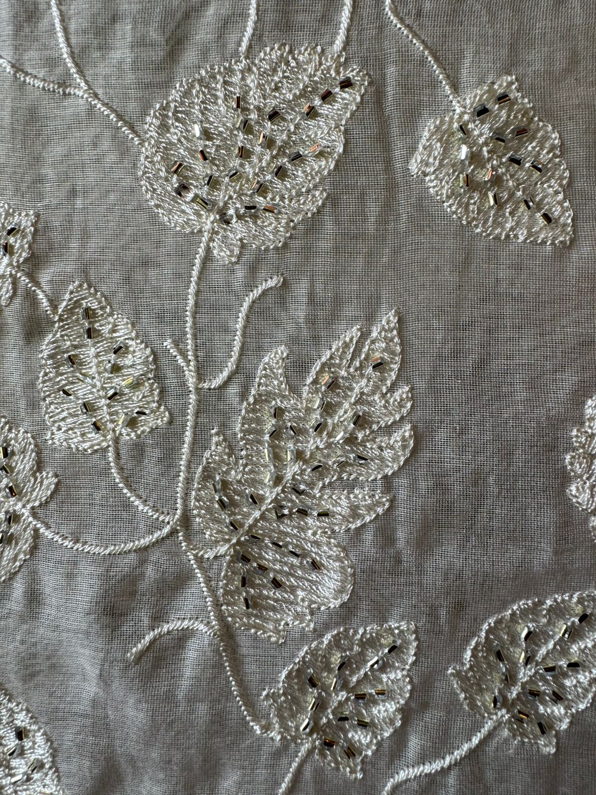 Mul Mul cotton embroidered Kurta