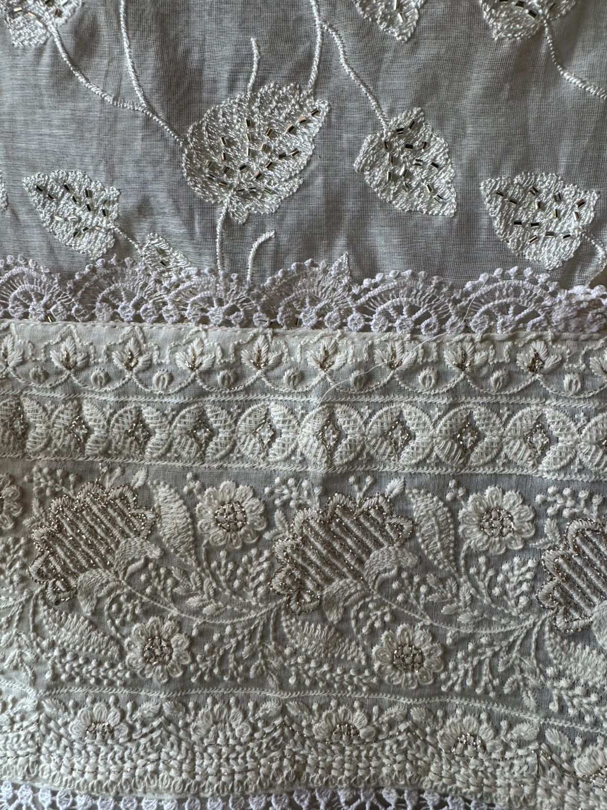 Mul Mul cotton embroidered Kurta