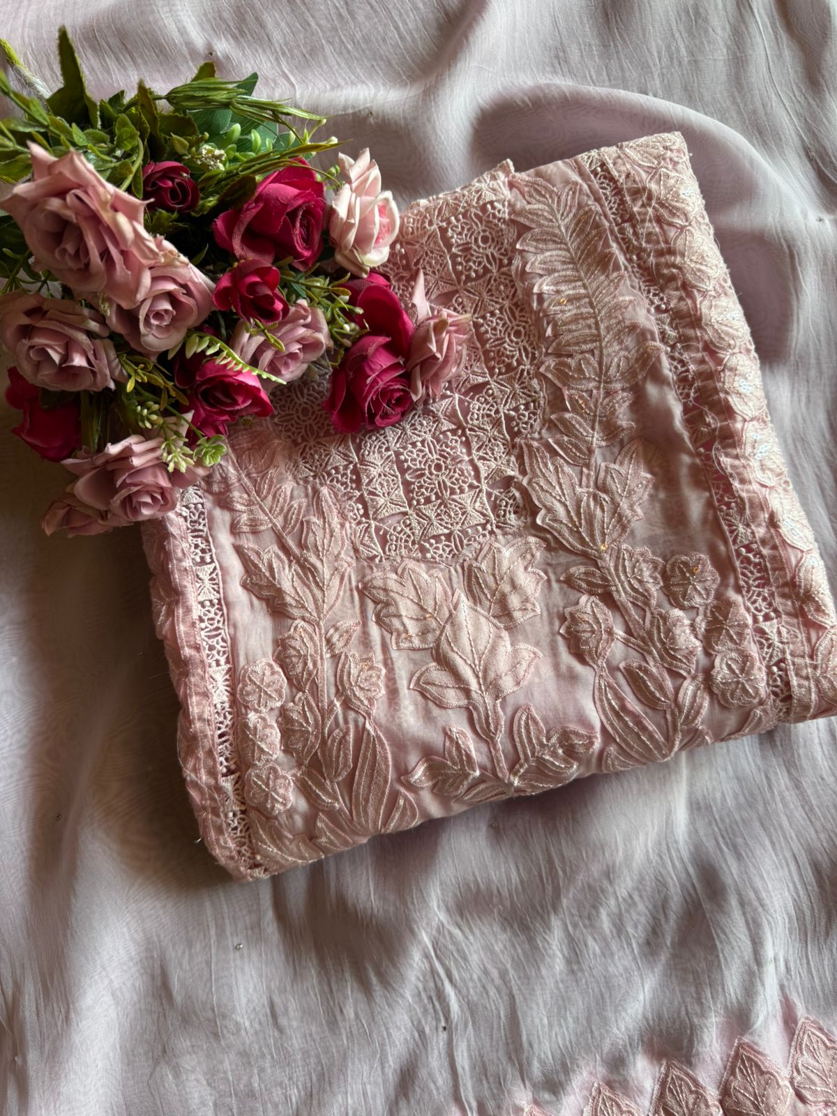 Soft organza Unstitched kurta