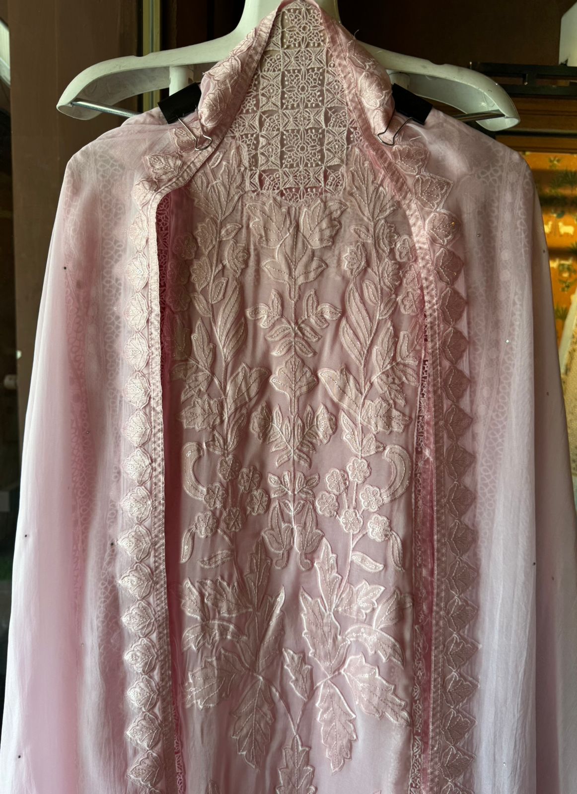 Soft organza Unstitched kurta