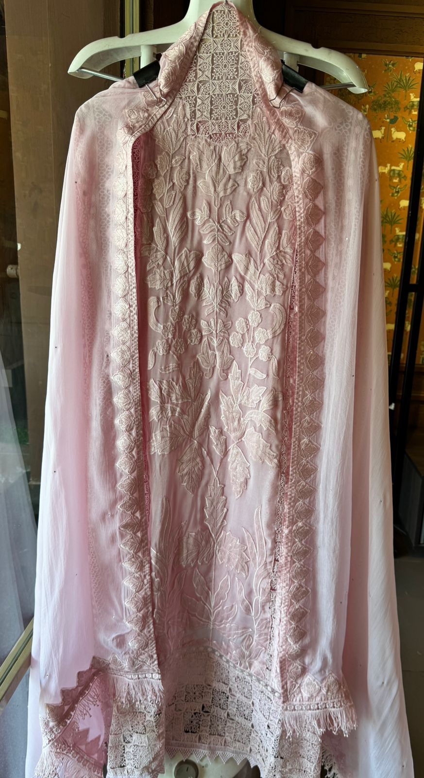 Soft organza Unstitched kurta