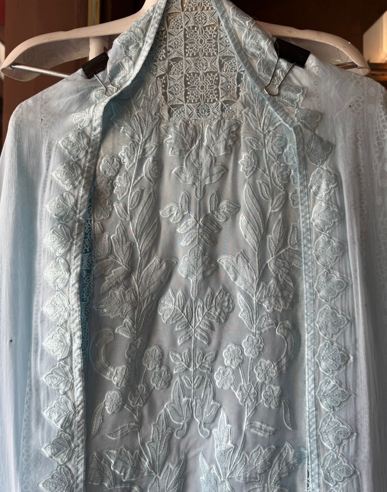 Soft organza Unstitched kurta