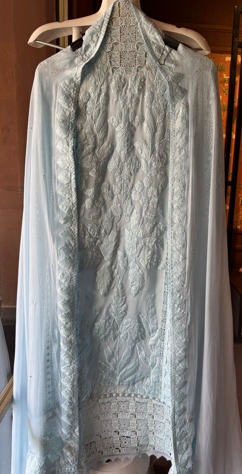 Soft organza Unstitched kurta