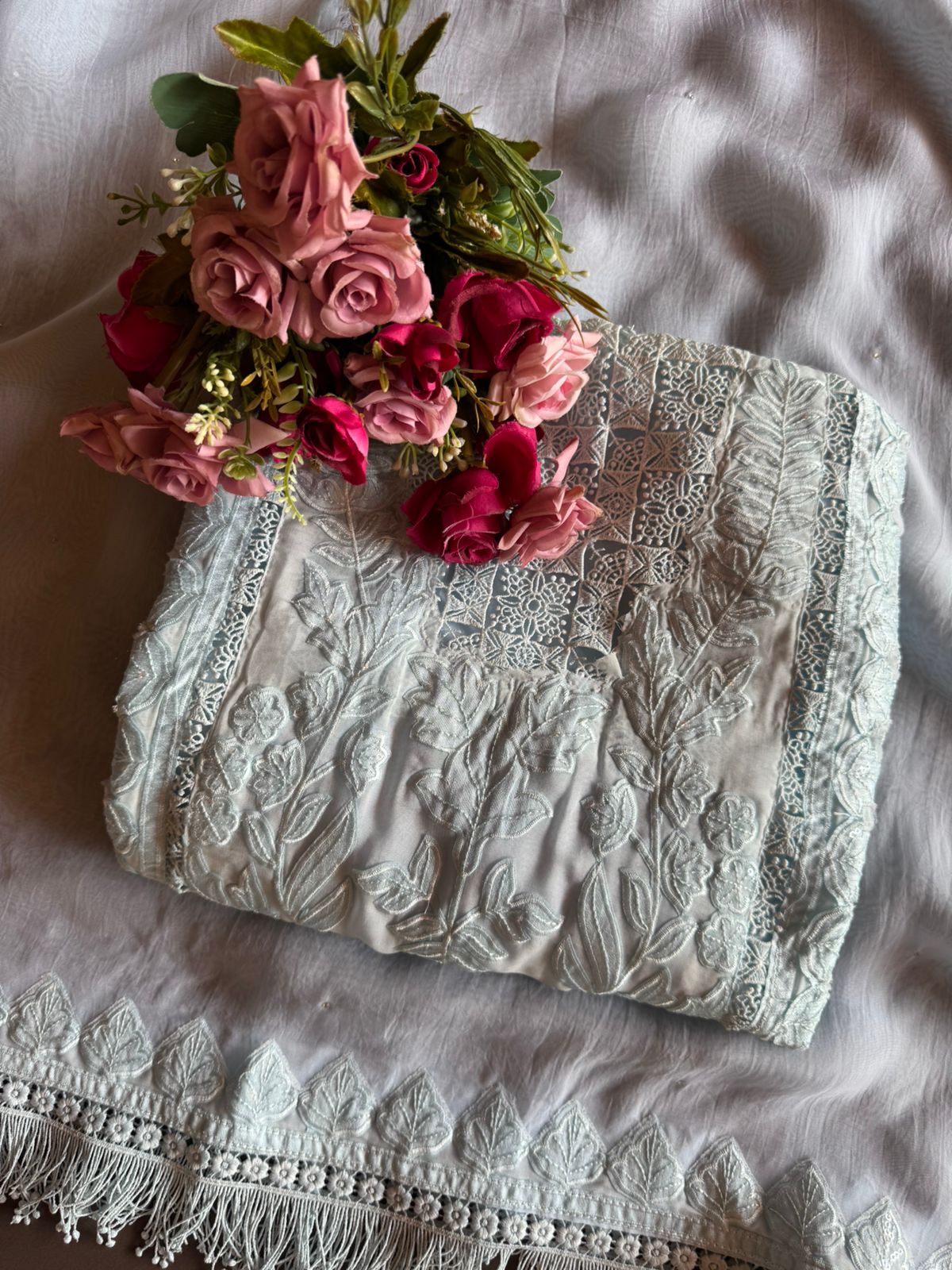 Soft organza Unstitched kurta