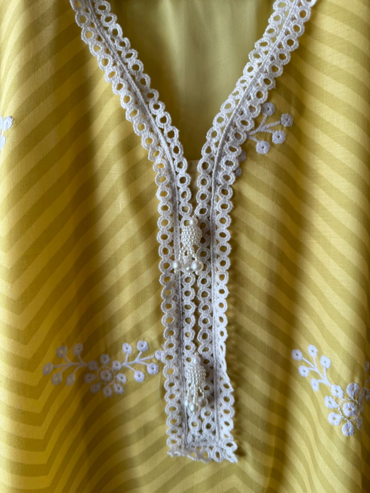 Self digital printed Stitched Mul cotton Kurta