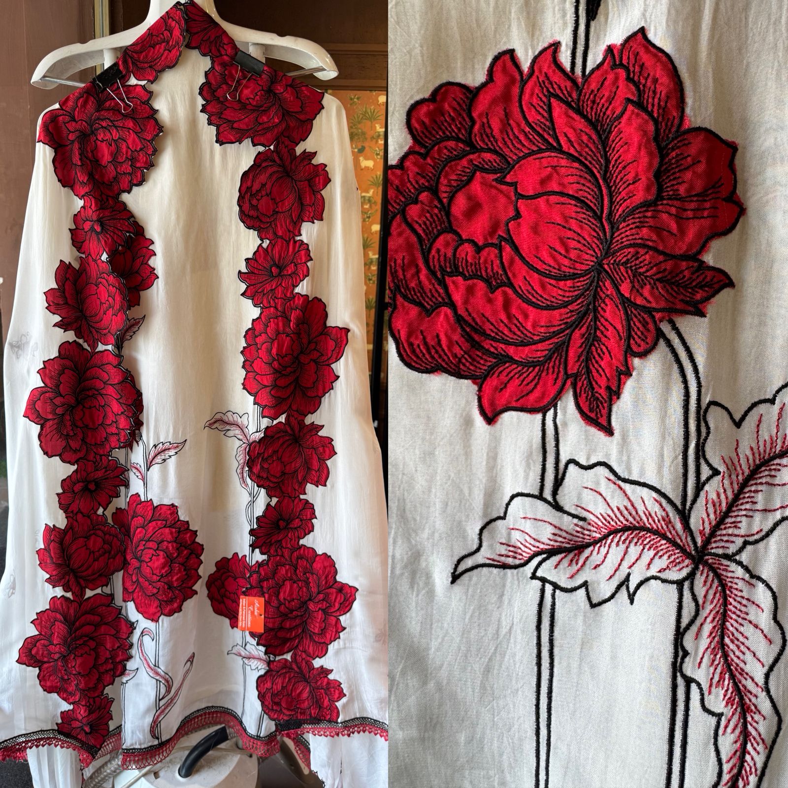 Soft organza Unstitched Suit