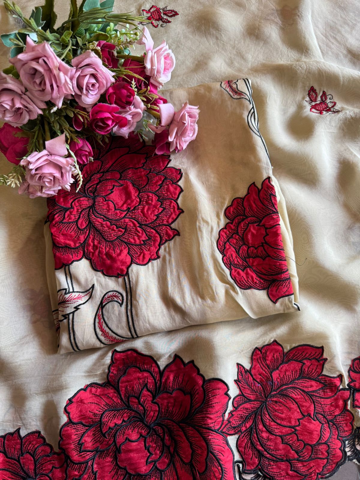 Soft organza Unstitched Suit