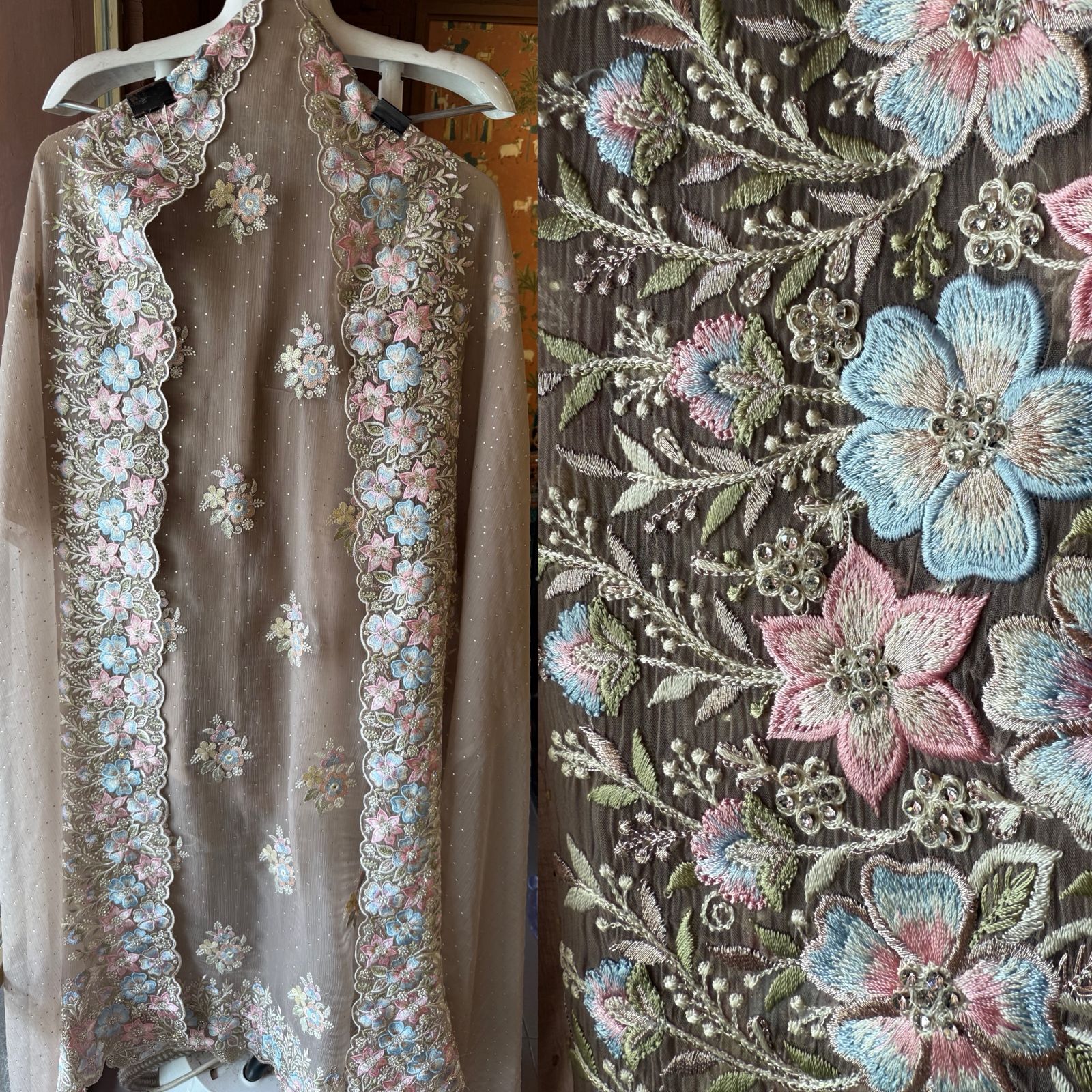 Pure Chiffon Georgette Unstitched suits