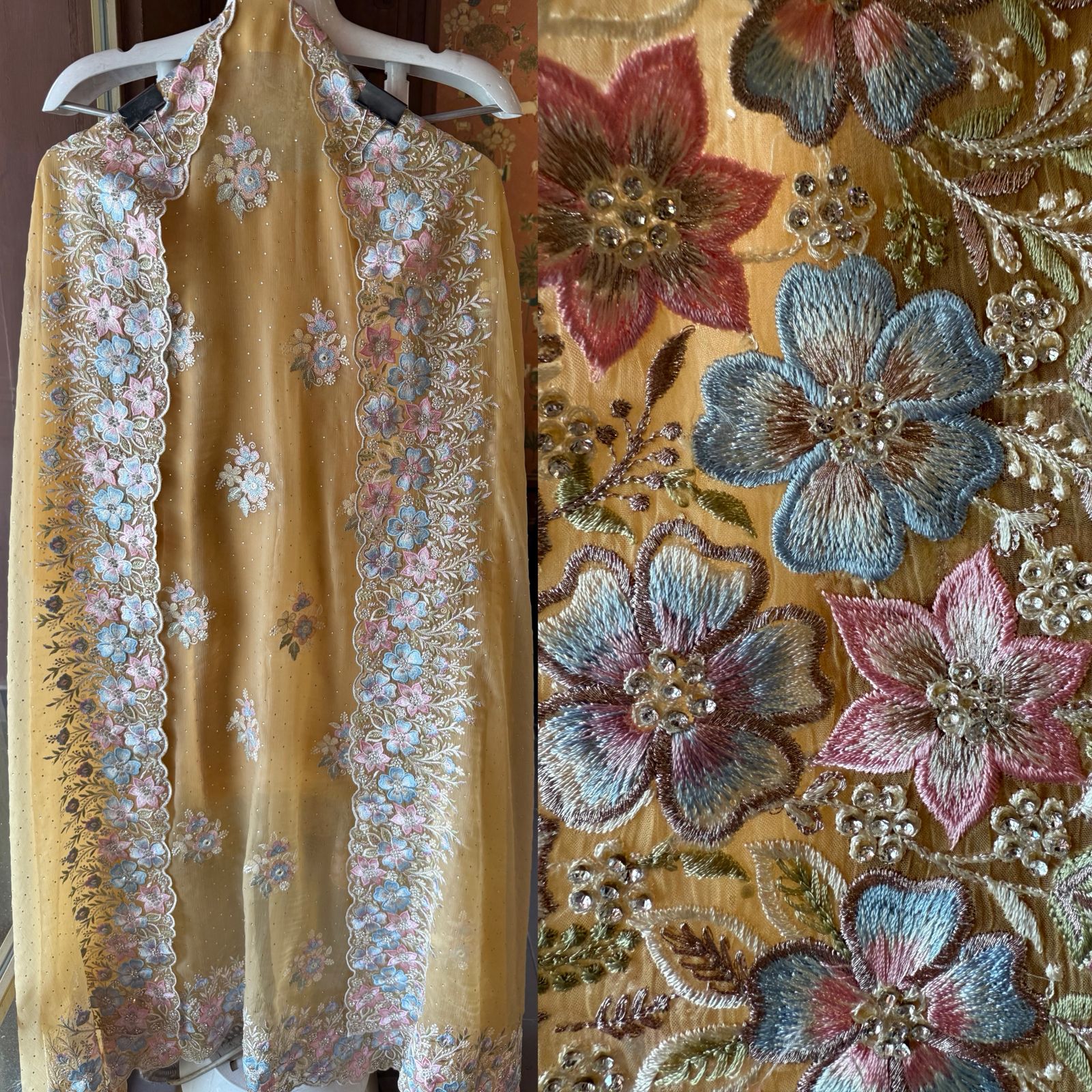 Pure Chiffon Georgette Unstitched suits