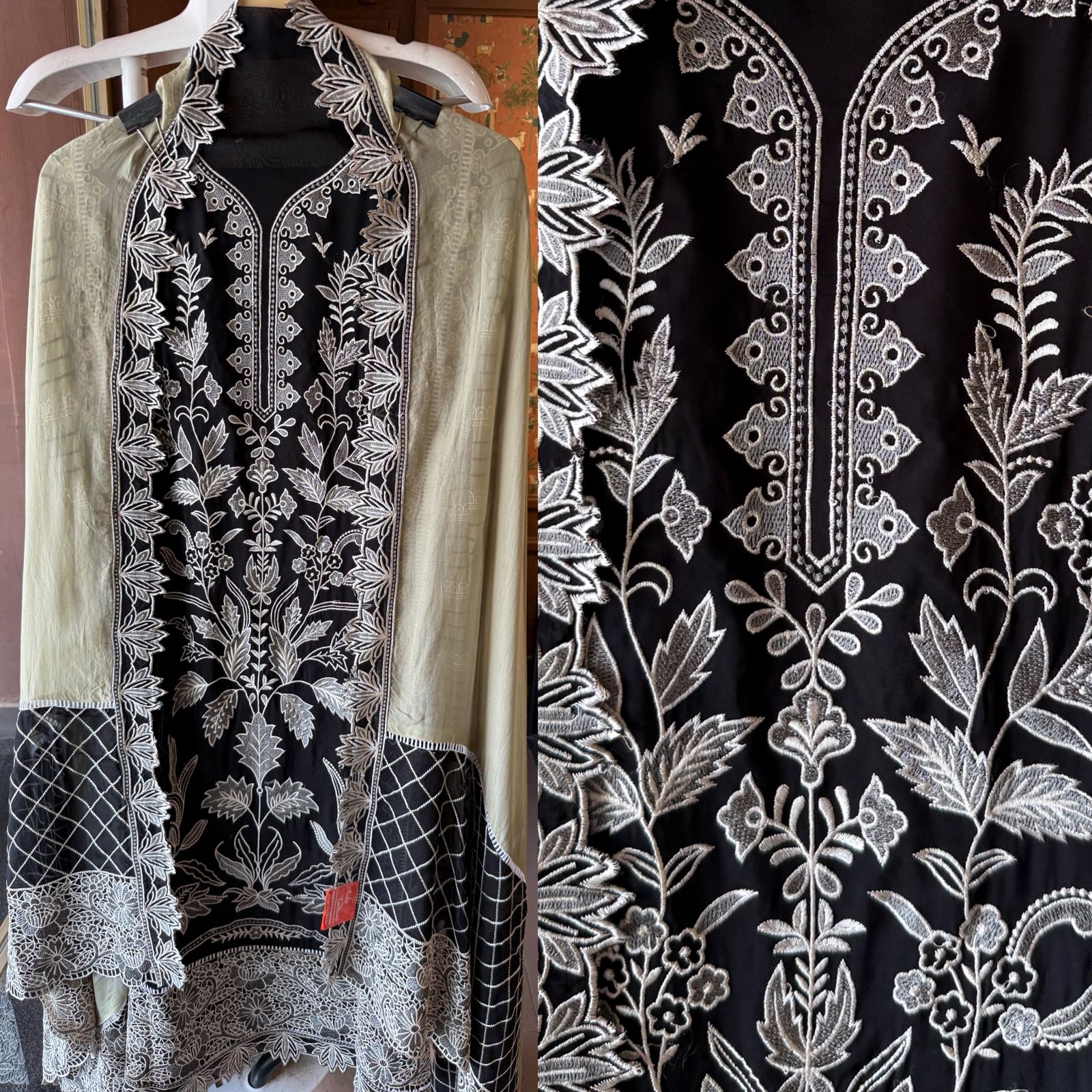 Soft organza Unstitched suit