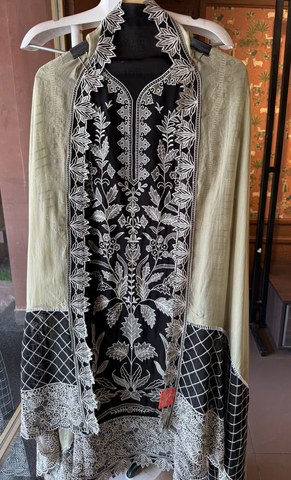 Soft organza Unstitched suit