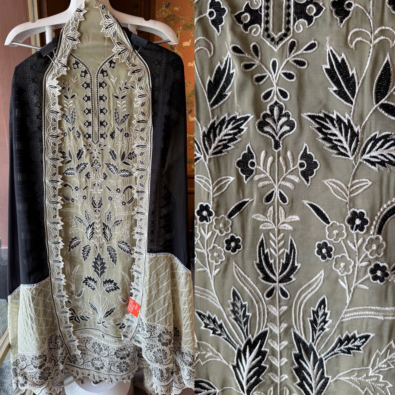 Soft organza Unstitched suit