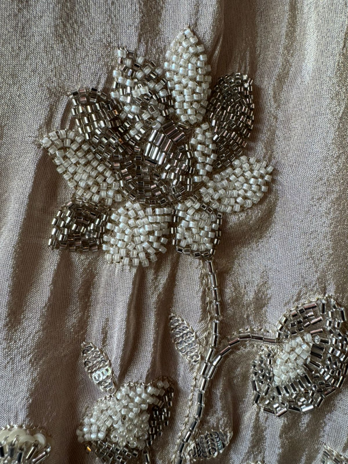 Pakistani handwork pieces On pure shimmer tissue