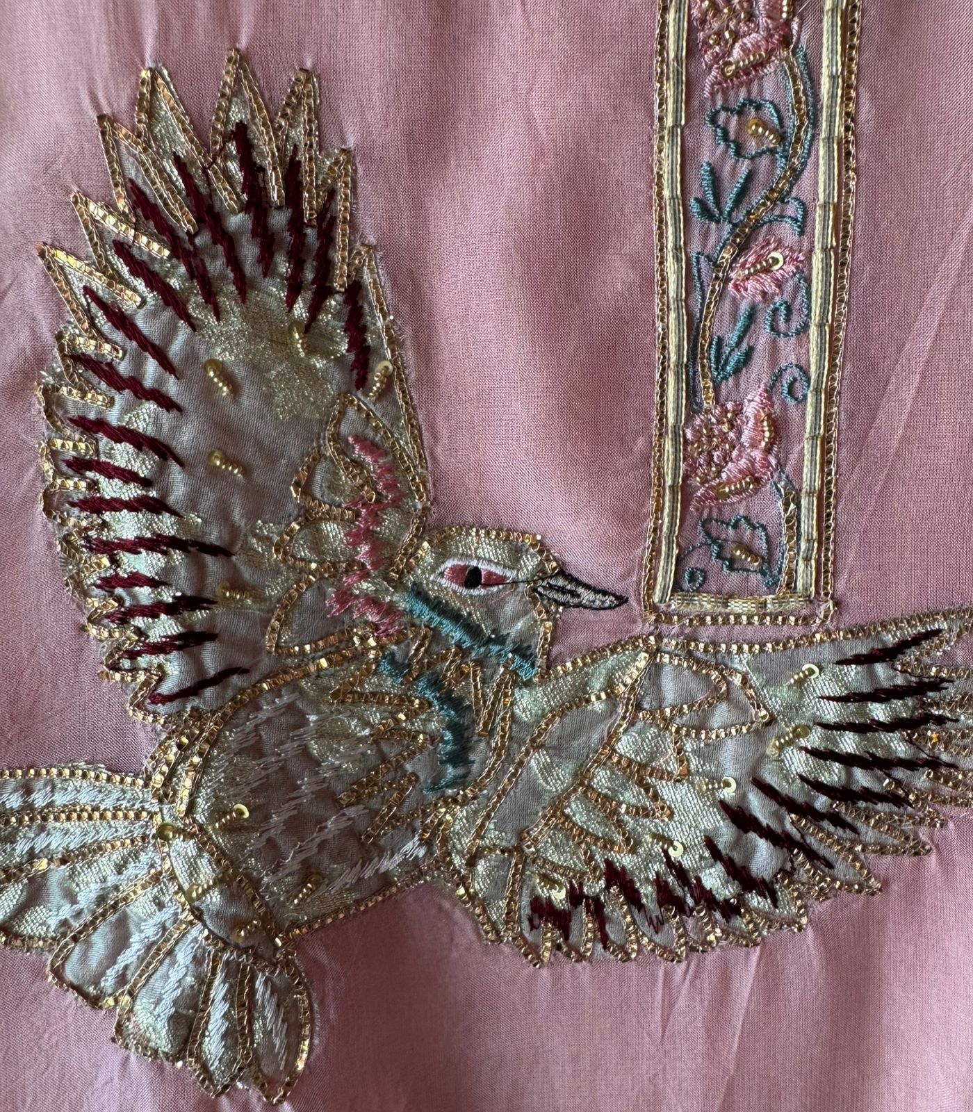 Unstitched organza Suit