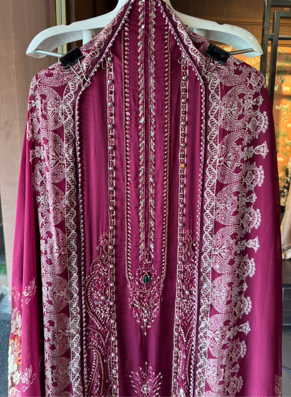 Soft Satin Silk Unstitched designer suit