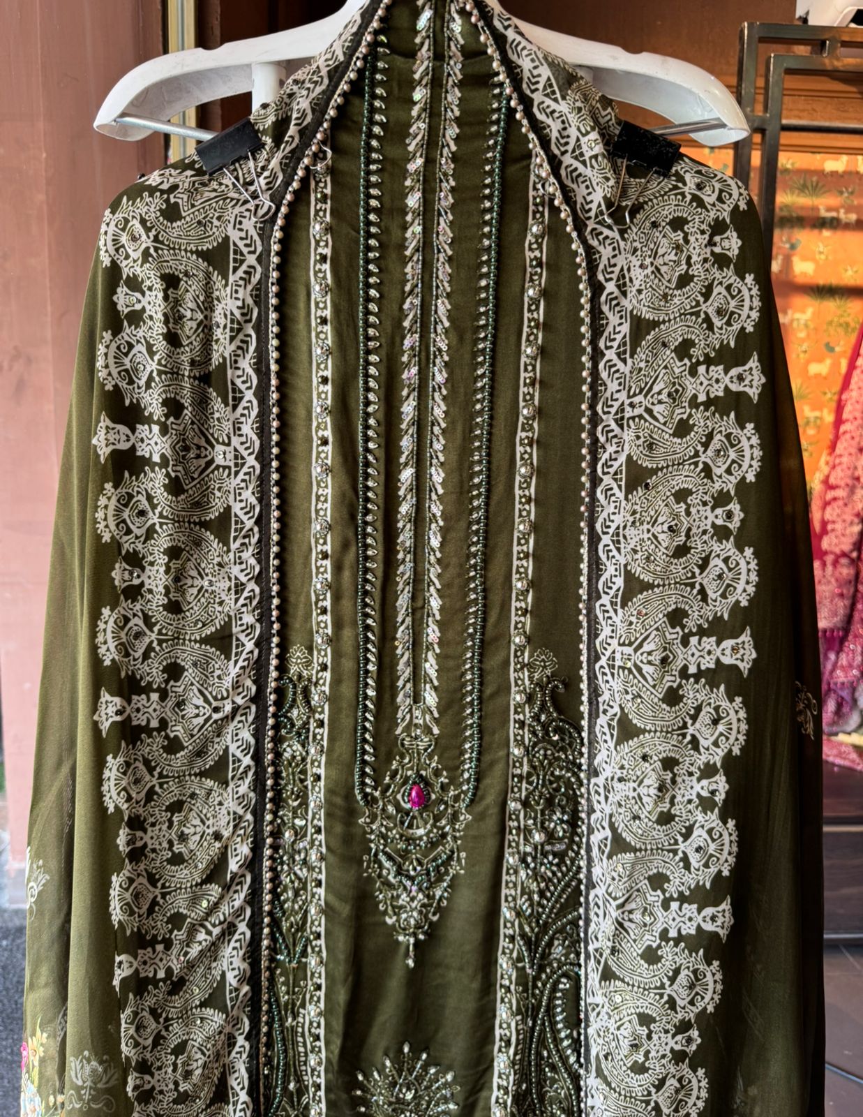 Soft Satin Silk Unstitched designer suit