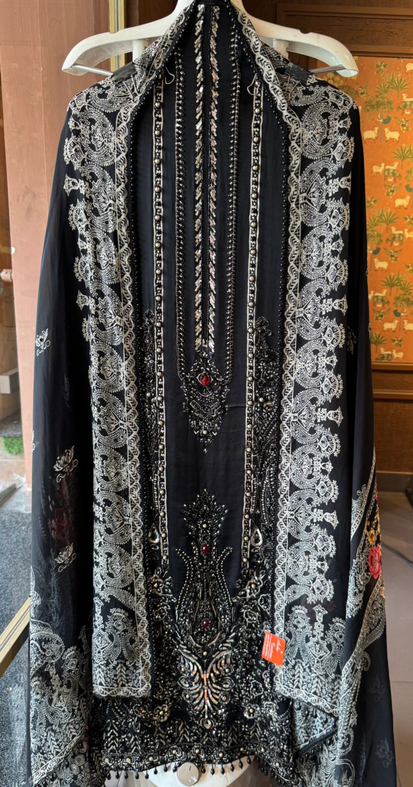 Soft Satin Silk Unstitched designer suit