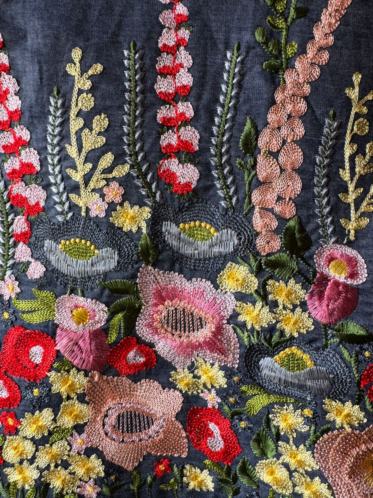 Cotton denim stitched coord Set