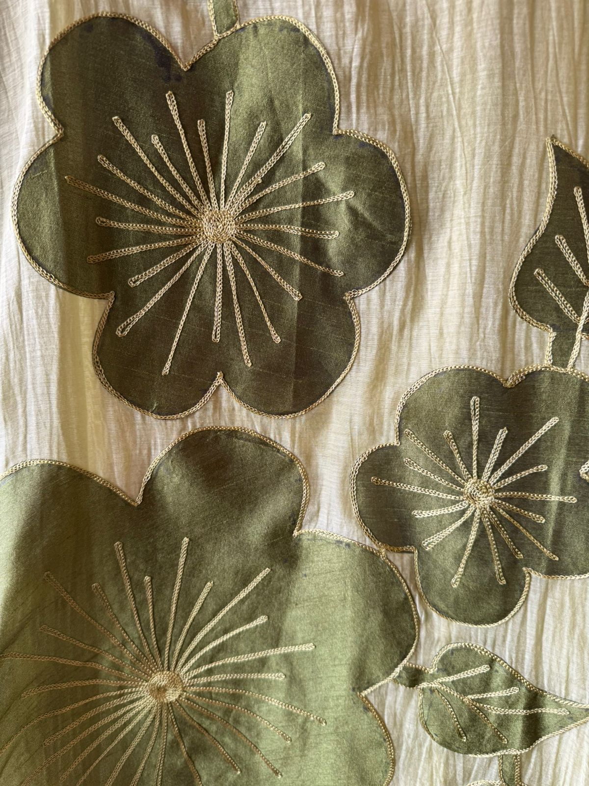 Unstitched Crushed Mul chanderi Suit