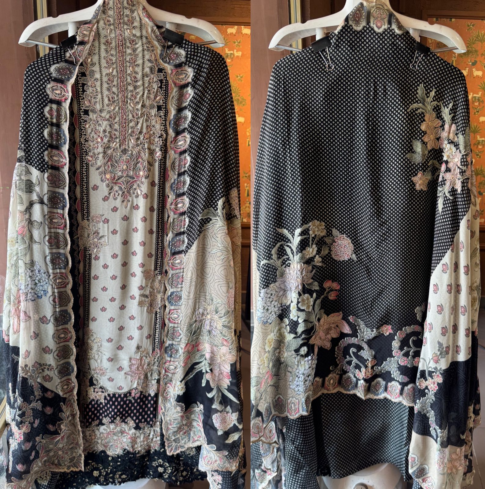 Pure Crepe Pakistani inspired Digital printed Shirt