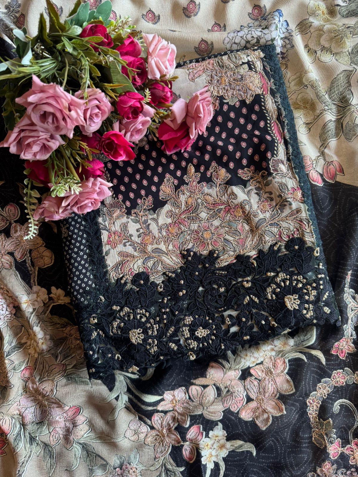 Pure Crepe Pakistani inspired Digital printed Shirt