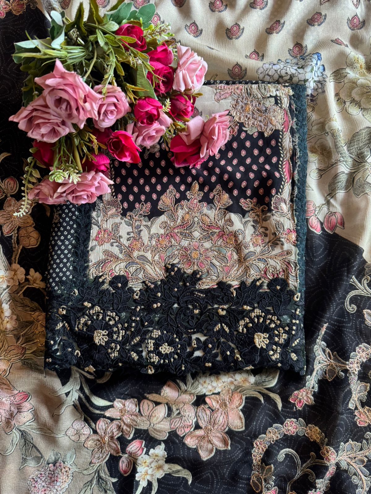 Pure Crepe Pakistani inspired Digital printed Shirt