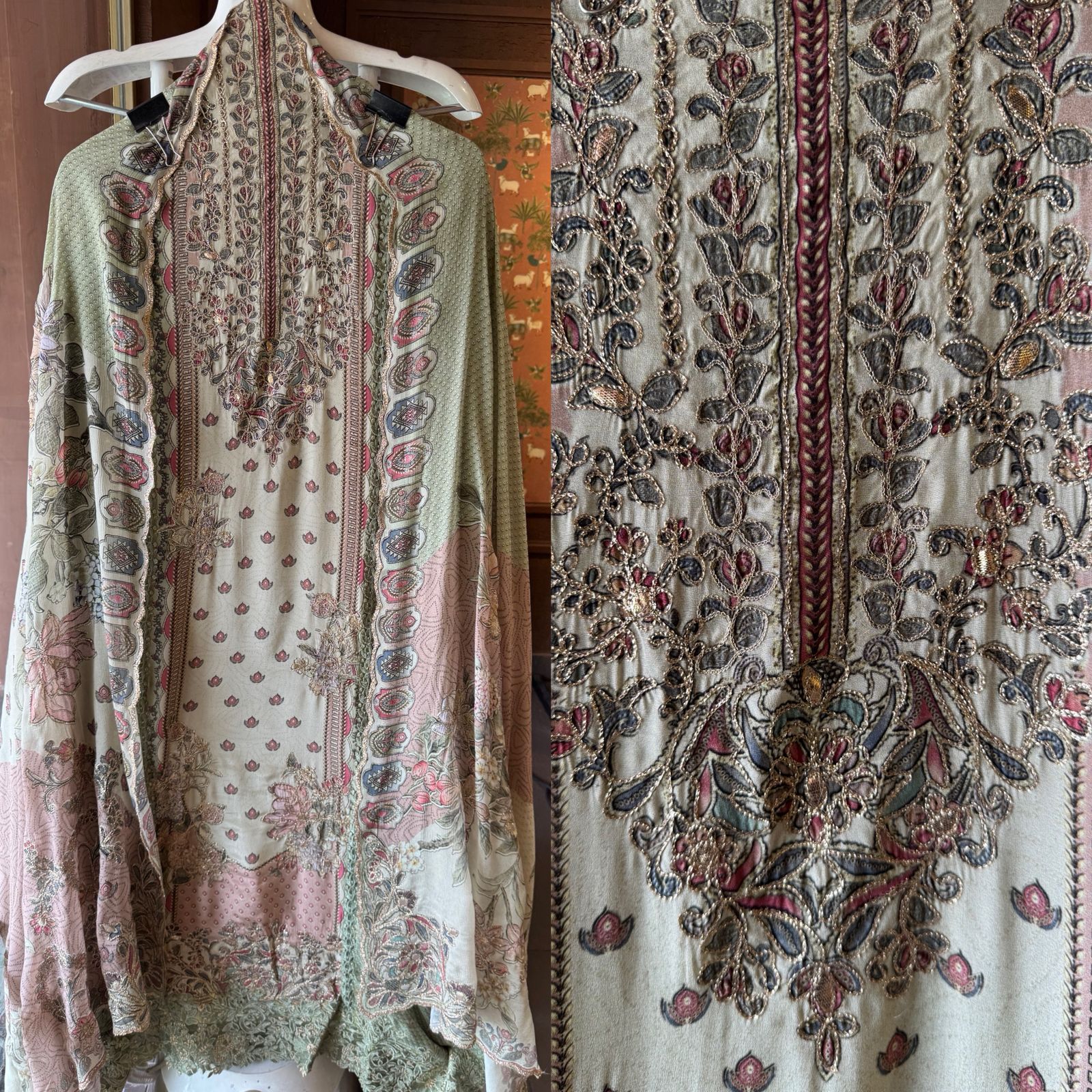 Pure Crepe Pakistani inspired Digital printed Shirt