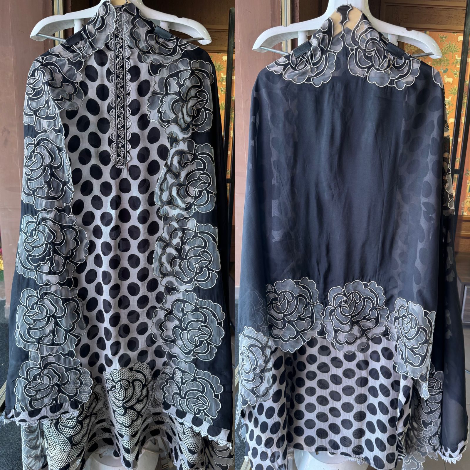 Soft organza Unstitched shirt