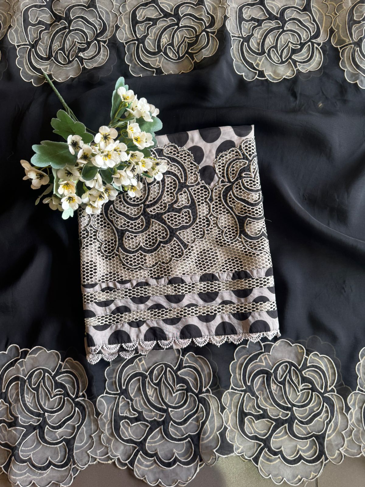 Soft organza Unstitched shirt